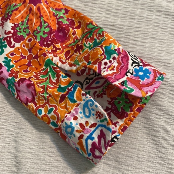 Lauren Ralph Lauren Multicolor Shirt Women’s Large 3/4 Sleeves Floral Paisley - Picture 6 of 10